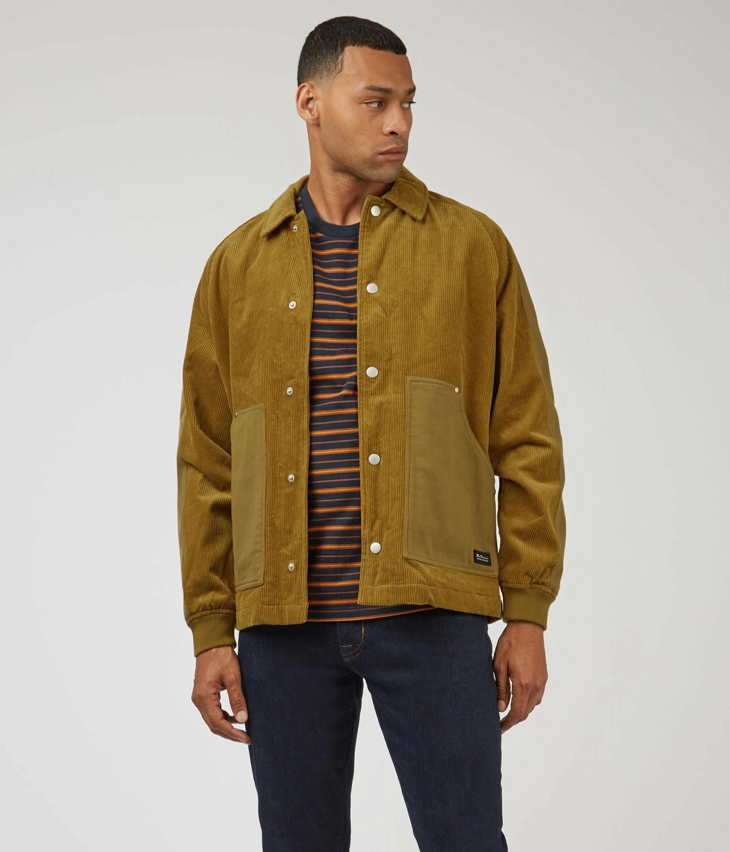 Corduroy Colorblock Workwear Jacket 5 Corduroy Colorblock Workwear Jacket - Image 5