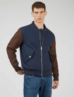 Colorblock Wool Blend Bomber Jacket -clothing Shop 0068600 036 A scaled