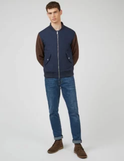 Colorblock Wool Blend Bomber Jacket -clothing Shop 0068600 036 B scaled