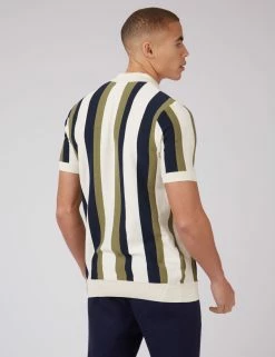 B By Ben Sherman Vertical Stripe Knit Polo -clothing Shop 0070747 015 C auopsg