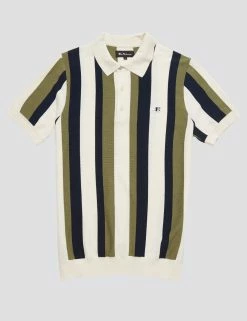 B By Ben Sherman Vertical Stripe Knit Polo -clothing Shop 0070747 015 D b05jcq