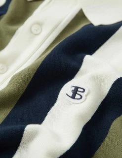 B By Ben Sherman Vertical Stripe Knit Polo