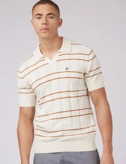 B By Ben Sherman Stripe Knit Polo -clothing Shop 0070748 015 A bgbuwe