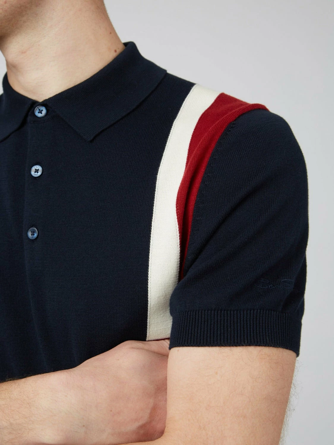 Signature Colorblock Mod Knit Polo 4 Signature Colorblock Mod Knit Polo - Image 4