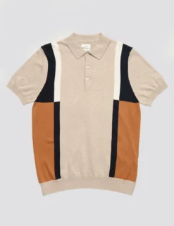 Signature Colorblock Mod Knit Polo - Sand -clothing Shop 0070750 310 D eg3bg7