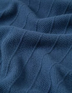 Textured Knit Fitted Polo - Blue Denim -clothing Shop 0070753 850 H llnfon