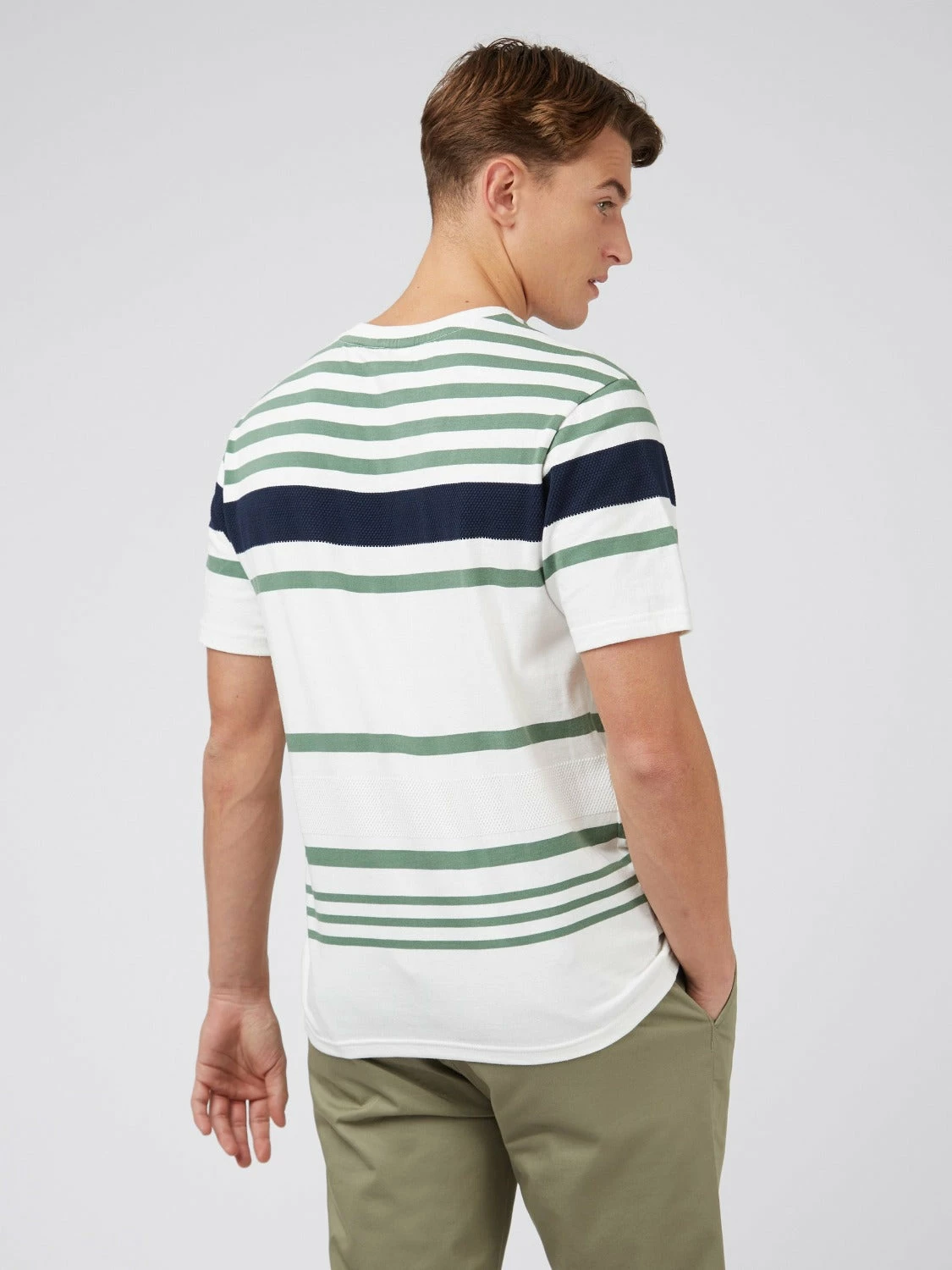 Signature Jersey Stripe Tee - White 5 Signature Jersey Stripe Tee - White - Image 5