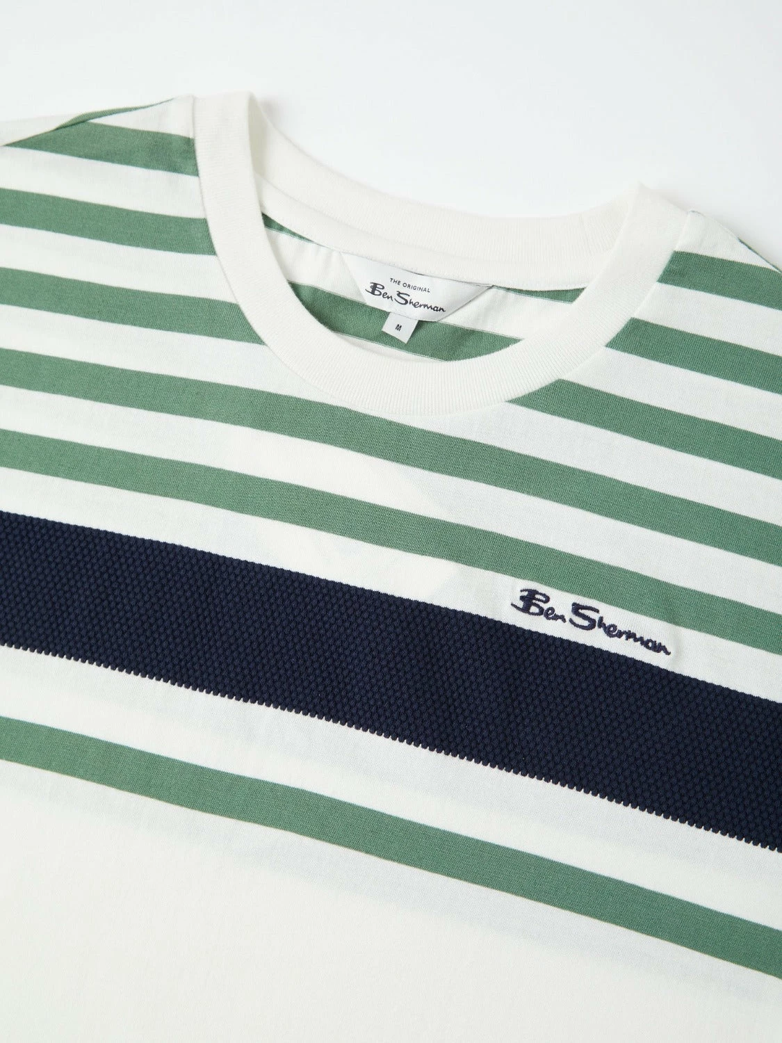 Signature Jersey Stripe Tee - White 3 Signature Jersey Stripe Tee - White - Image 3