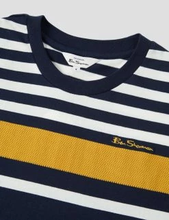 Signature Jersey Stripe Tee - Navy