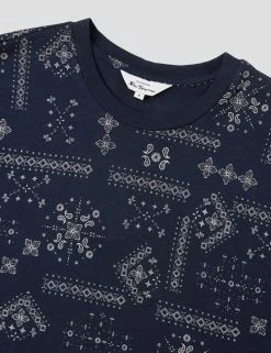 Geo Print Graphic Tee - Navy -clothing Shop 0070765 025 F pc74fe