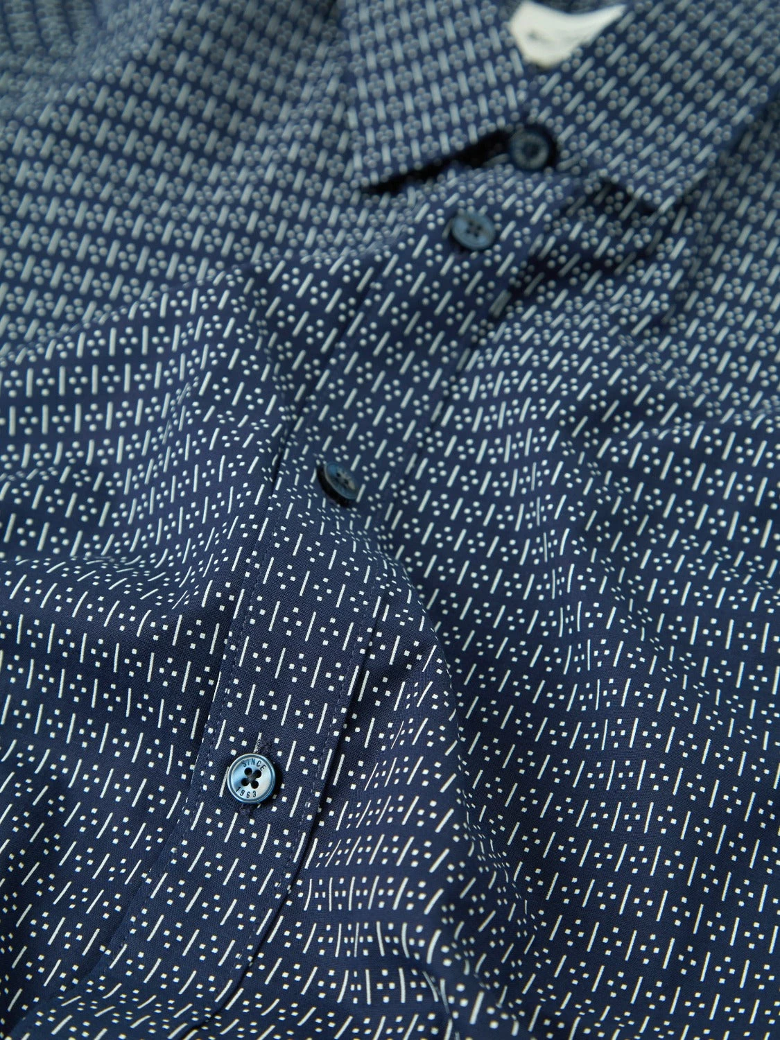 Dash Print Short-Sleeve Shirt - Marine 2 Dash Print Short-Sleeve Shirt - Marine - Image 2