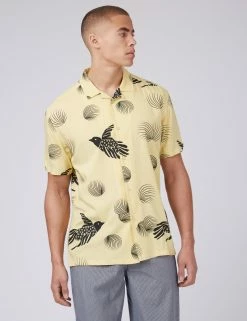 B By Ben Sherman Bird Print Shirt -clothing Shop 0071107 440 A auvqsh