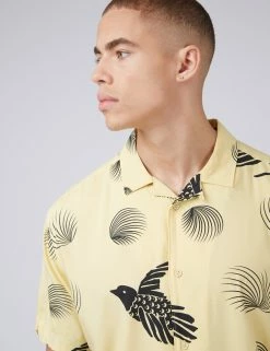 B By Ben Sherman Bird Print Shirt -clothing Shop 0071107 440 E d37svx