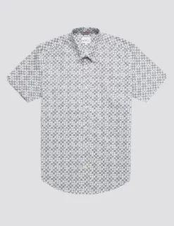 Mod Geo Print Short-Sleeve Shirt - Light Blue 11 Mod Geo Print Short-Sleeve Shirt - Light Blue -clothing Shop 0071110 100 D wtrecu