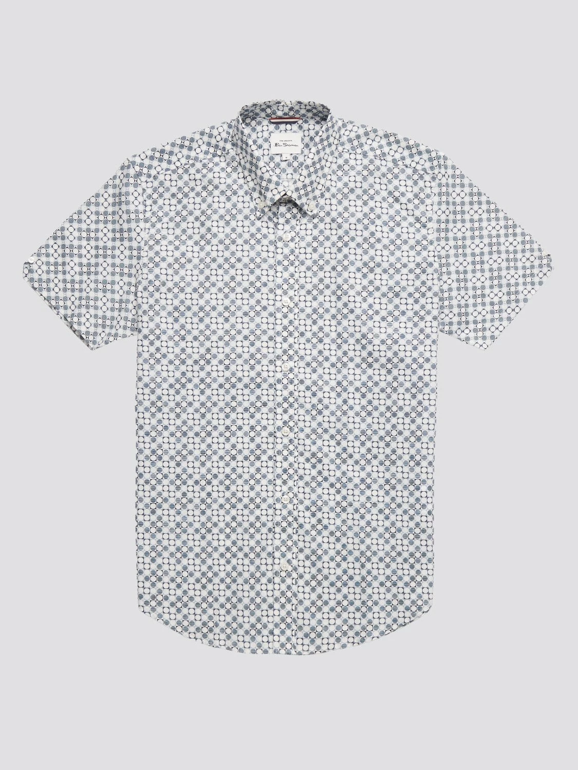 Mod Geo Print Short-Sleeve Shirt - Light Blue 6 Mod Geo Print Short-Sleeve Shirt - Light Blue - Image 6