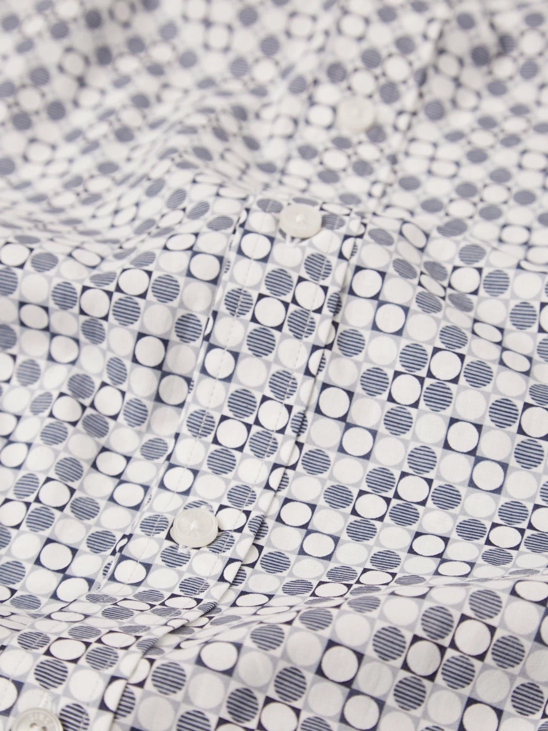 Mod Geo Print Short-Sleeve Shirt - Light Blue 3 Mod Geo Print Short-Sleeve Shirt - Light Blue - Image 3