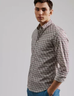 Mod Block Botanical Print Shirt -clothing Shop 0071111 039 1130 m7pbvq