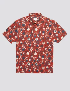 Floral Print Casual Short-Sleeve Shirt -clothing Shop 0071112 330 D s7l7ip