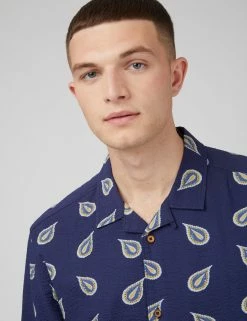 Paisley Print Lightweight Seersucker Shirt -clothing Shop 0071122 035 E lkljxh