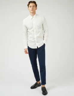 Scattered Spot Print Long-Sleeve Shirt - Ivory -clothing Shop 0071123 015 B vtj5hz