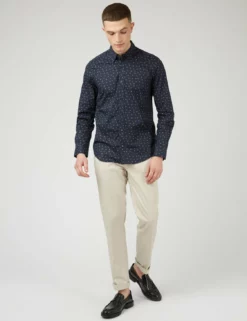 Scattered Spot Print Long-Sleeve Shirt -clothing Shop 0071123 036 B yewn7n