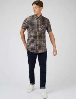 Gingham Check Short-Sleeve Shirt -clothing Shop 0071133 470 B hfc2rf