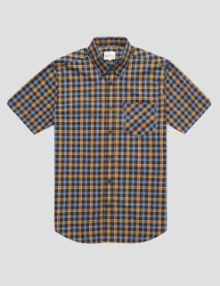 Gingham Check Short-Sleeve Shirt -clothing Shop 0071133 470 D e3whew