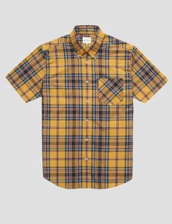 Classic Check Short-Sleeve Shirt - Gold -clothing Shop 0071135 470 D nvsyw9