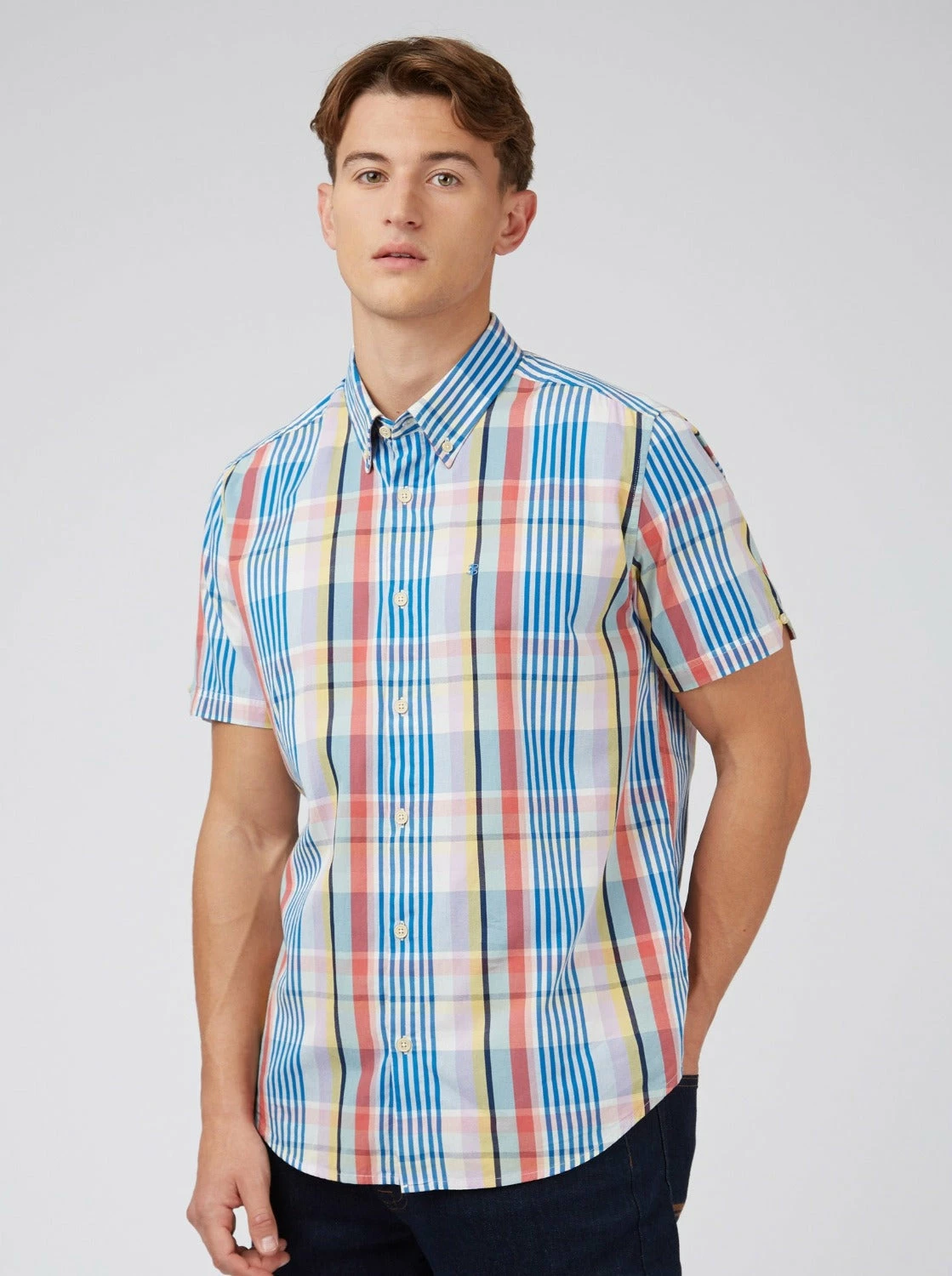 Multicolour Check Short-Sleeve Shirt 5 Multicolour Check Short-Sleeve Shirt - Image 5