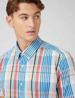 Multicolour Check Short-Sleeve Shirt