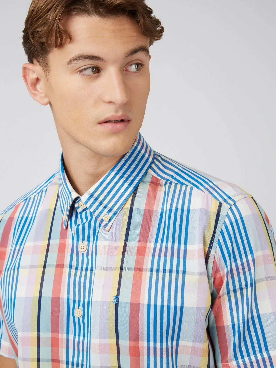 Multicolour Check Short-Sleeve Shirt 1 Multicolour Check Short-Sleeve Shirt