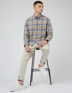 Pastel Check Seersucker Long-Sleeve Shirt 15 Pastel Check Seersucker Long-Sleeve Shirt -clothing Shop 0071146 440 B tqco4y