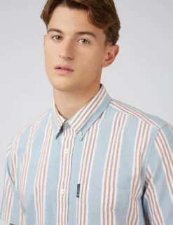 Ivy Block Stripe Short-Sleeve Shirt