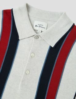 Signature Mod Knit Stripe Polo - Ivory -clothing Shop 0071442 015 G bvzjk2