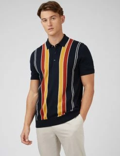 Signature Mod Knit Stripe Polo - Navy -clothing Shop 0071442 025 A xygysq f2b6b678 09cf 48a7 bf8f f26cd979af1b