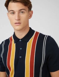 Signature Mod Knit Stripe Polo - Navy -clothing Shop 0071442 025 E euvgqd 04d74ed9 1e12 4e32 9069 14895118da61