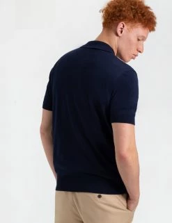 Iconic Vertical Stripe Button-Through Mod Knit Polo 8 Iconic Vertical Stripe Button-Through Mod Knit Polo -clothing Shop 0071594C 035 Marine 3 gd7lkx scaled