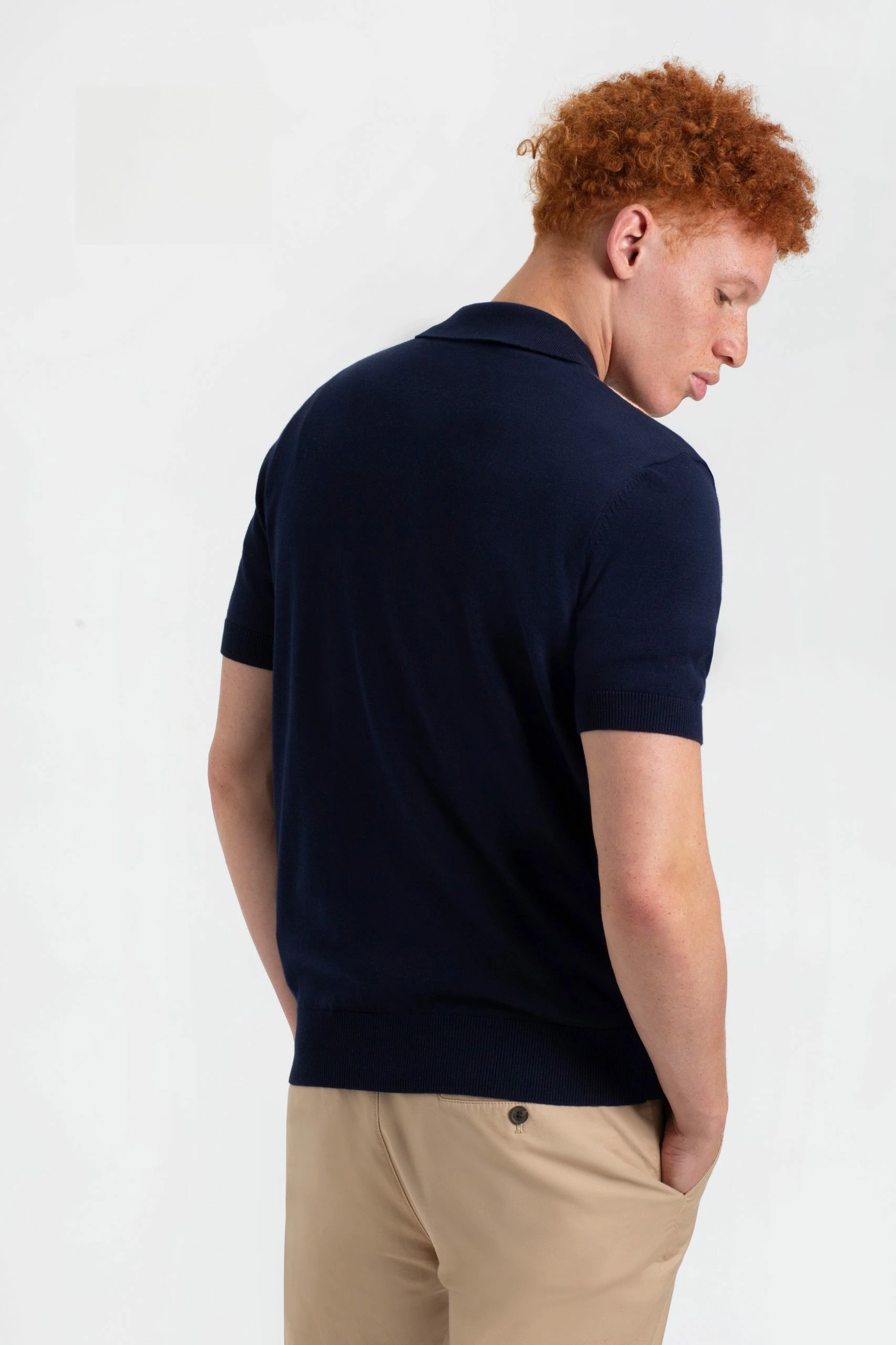 Iconic Vertical Stripe Button-Through Mod Knit Polo 4 Iconic Vertical Stripe Button-Through Mod Knit Polo - Image 4