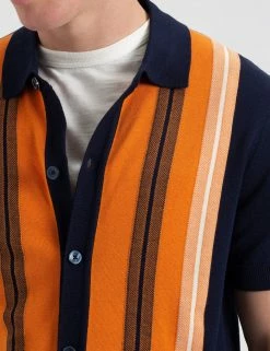 Iconic Vertical Stripe Button-Through Mod Knit Polo 7 Iconic Vertical Stripe Button-Through Mod Knit Polo -clothing Shop 0071594C 035 Marine 4 m9ekig scaled