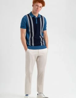 Iconic Vertical Textured Stripe Mod Knit Polo - Royal Blue 9 Iconic Vertical Textured Stripe Mod Knit Polo - Royal Blue -clothing Shop 0071594C BLUE alfx3h scaled