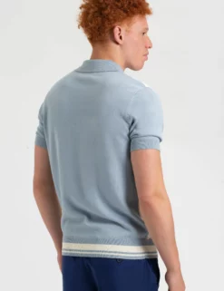 Iconic Vertical Textured Stripe Mod Knit Polo - Light Blue -clothing Shop 0071597C 100 LIGHTBlue 3 puxcio scaled