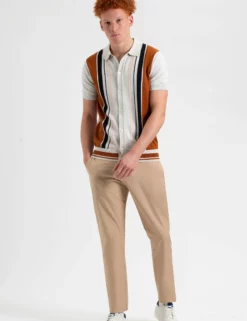 Iconic Vertical Stripe Button-Through Mod Knit Polo - Ivory -clothing Shop 0071598C 015 IVORY 1 gbvwxn scaled