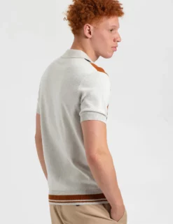 Iconic Vertical Stripe Button-Through Mod Knit Polo - Ivory -clothing Shop 0071598C 015 IVORY 3 hipagl scaled