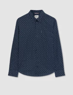 Navy Polka Dot Print Long-Sleeve Shirt 14 Navy Polka Dot Print Long-Sleeve Shirt -clothing Shop 0071829 025 FL thxraj