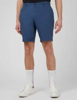 Signature Linen Shorts - Blue