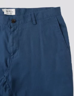 Signature Linen Shorts - Blue -clothing Shop 0072816 850 F c6t7ep