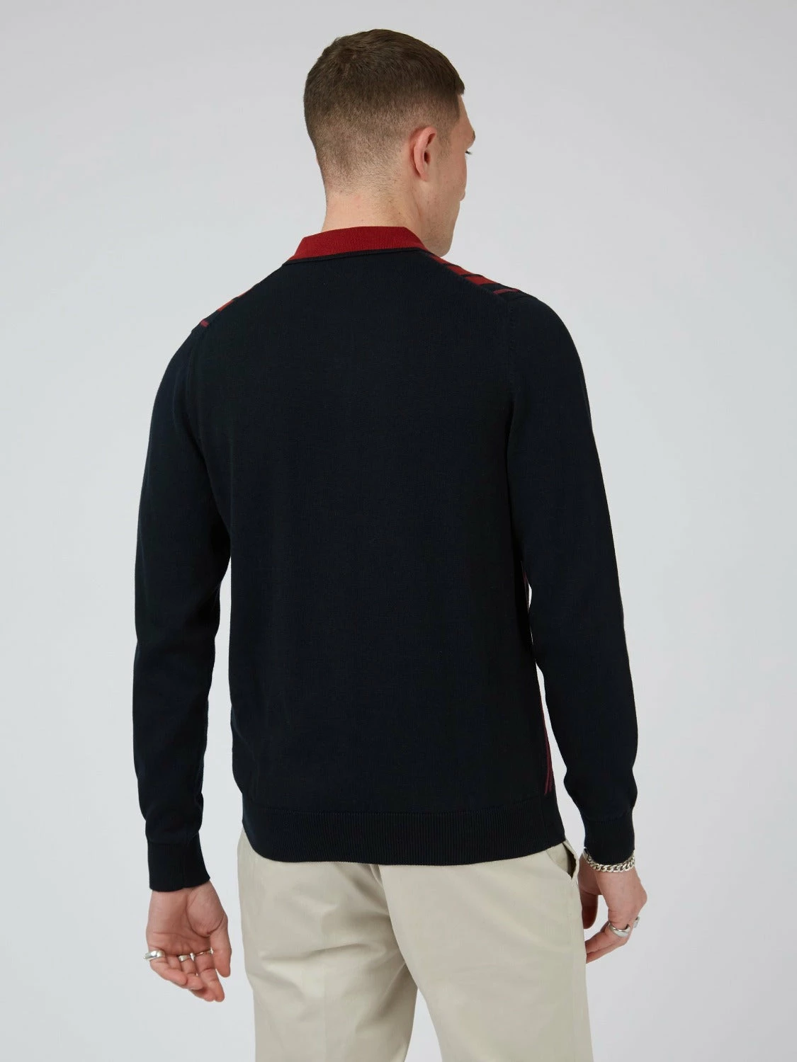 Mod Knit Colorblock Stripe Long-Sleeve Polo 5 Mod Knit Colorblock Stripe Long-Sleeve Polo - Image 5