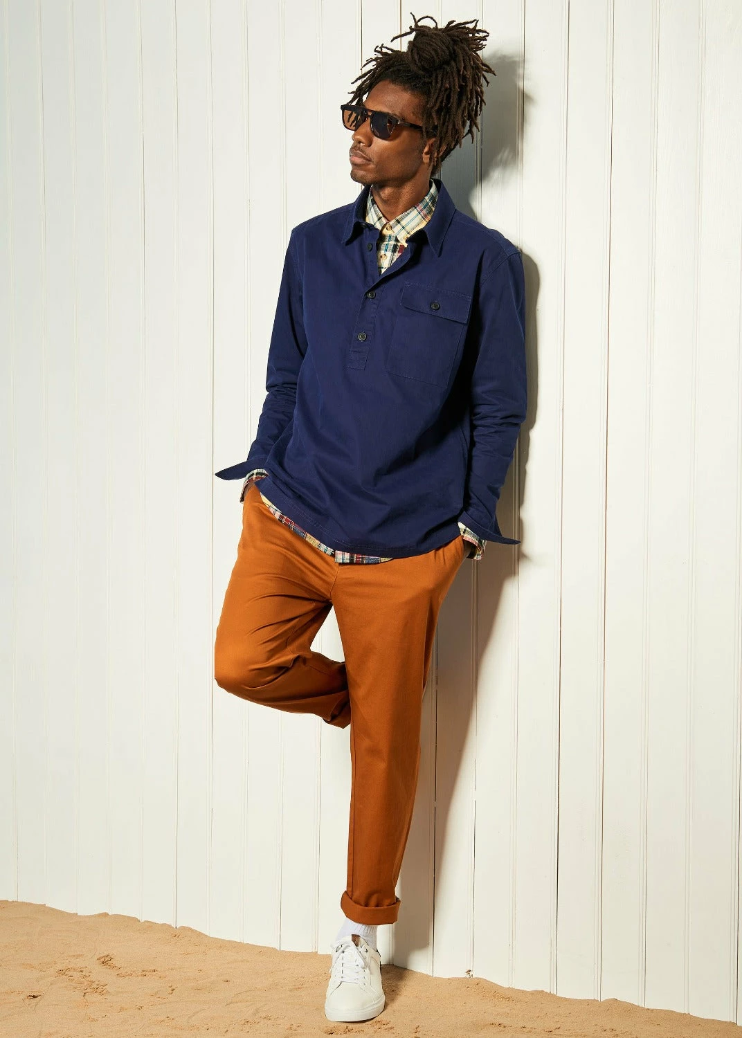 Pullover Quarter-Button Jacket - Marine 2 Pullover Quarter-Button Jacket - Marine - Image 2