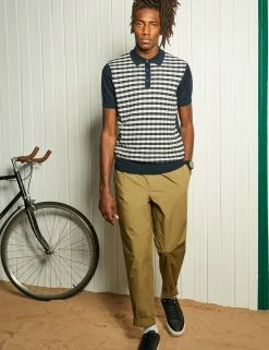 Poplin Relaxed-Taper Pleated Trouser - Olive