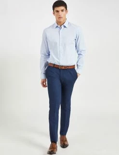 Foliage Print Skinny Fit Dress Shirt - Light Blue 9 Foliage Print Skinny Fit Dress Shirt - Light Blue -clothing Shop 33HBS5915 450 LTBLUE 1 scaled